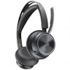 Auriculares Inalámbricos Poly Voyager Focus 2 para Microsoft Teams + Adaptador USB-C-A + Soporte de Carga/ con Micrófono/ Bluetooth/ Negro