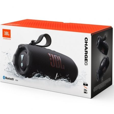 Altavoz con Bluetooth JBL Charge 6/ 45W/ 1.0/ Negro