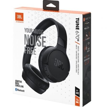 Auriculares Inalámbricos JBL Tune 670NC/ con Micrófono/ Bluetooth/ Negros