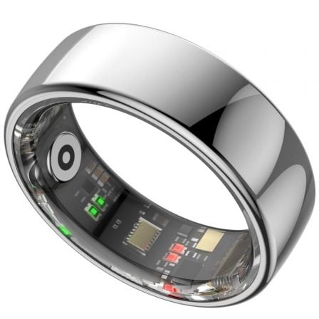 Anillo Inteligente Leotec Kör Ha Talla 11/ Ø20.8mm/ Notificaciones/ Frecuencia Cardíaca/ Plata