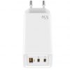 Cargador de Pared GaN Leotec LECSPH65W3W/ 2xUSB Tipo-C/ 1xUSB/ 65W