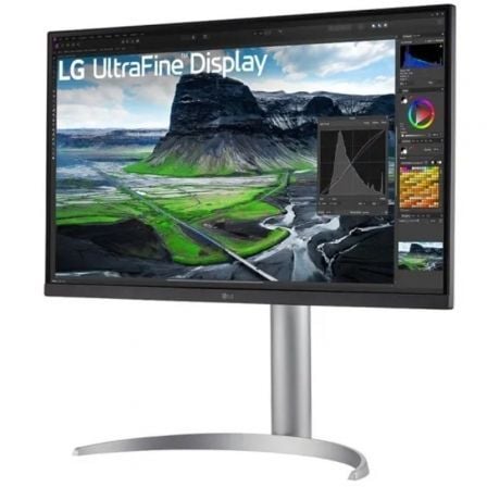 Monitor Profesional LG 27UQ850-W 27"/ 4K/ Multimedia/ Regulable en altura/ Plata