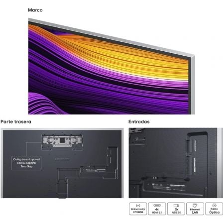 Televisor LG OLED Evo OLED65G54LW 65"/ Ultra HD 4K/ Smart TV/ WiFi