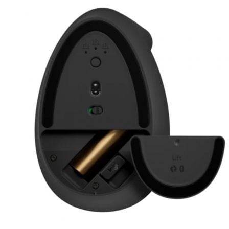 Ratón Vertical Inalámbrico por Bluetooth/ 2.4GHz Logitech Lift Vertical Ergonomic Mouse/ Hasta 4000 DPI/ Grafito