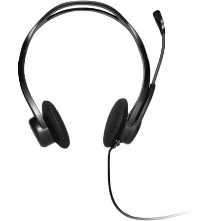 Auriculares Logitech Headset PC 960/ con Micrófono/ USB/ Negros