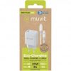 Cargador de Pared Muvit For Change MCPAK0044/ 1xUSB Tipo-C + Cable USB Tipo-C/ 20W