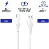 Cable USB 2.0 Tipo-C Myway MWUSC0019/ USB Macho - USB Tipo-C Macho/ 1m/ Blanco