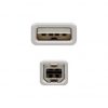 Cable USB 2.0 Impresora Nanocable 10.01.0104/ USB Tipo-B Macho - USB Macho/ 3m/ Beige