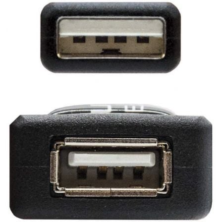 Cable Alargador USB 2.0 Nanocable 10.01.0213/ USB Macho - USB Hembra/ 15m/ Negro