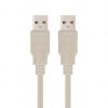 Cable USB 2.0 Nanocable 10.01.0304/ USB Macho - USB Macho/ 3m/ Beige