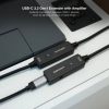 Cable Alargador USB Tipo-C 3.2 con Amplificador Nanocable 10.01.1312/ USB Tipo-C Macho - USB Tipo-C Hembra/ 10m/ Negro