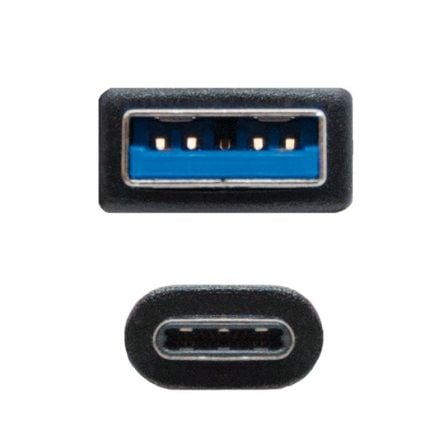 Cable USB 3.1 Tipo-C Nanocable 10.01.4002/ USB Tipo-C Macho - USB Macho/ 2m/ Negro