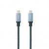 Cable USB 3.1 Tipo-C Nanocable 10.01.4101-L150-COMB/ USB Tipo-C Macho - USB Tipo-C Macho/ Hasta 100W/ 20Gbps/ 1.5m/ Gris y Negro
