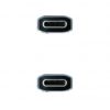 Cable USB 3.1 Tipo-C Nanocable 10.01.4101-L150-COMB/ USB Tipo-C Macho - USB Tipo-C Macho/ Hasta 100W/ 20Gbps/ 1.5m/ Gris y Negro