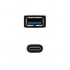 Cable USB 3.1 Nanocable 10.01.4201/ USB Tipo-C Macho - USB Hembra/ 15cm/ Negro