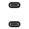 Cable USB 3.2 Tipo-C Nanocable 10.01.4301-L150-COMB/ USB Tipo-C Macho - USB Tipo-C Macho/ Hasta 100W/ 1.5m/ Gris y Negro