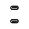 Cable USB 3.2 Tipo-C Nanocable 10.01.4301-L150/ USB Tipo-C Macho - USB Tipo-C Macho/ Hasta 100W/ 1.5m/ Gris y Negro