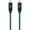 Cable USB 3.2 Tipo-C Nanocable 10.01.4302-COMB/ USB Tipo-C Macho - USB Tipo-C Macho/ Hasta 100W/ 2m/ Gris y Negro