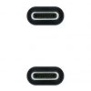 Cable USB 3.2 Tipo-C Nanocable 10.01.4302-COMB/ USB Tipo-C Macho - USB Tipo-C Macho/ Hasta 100W/ 2m/ Gris y Negro