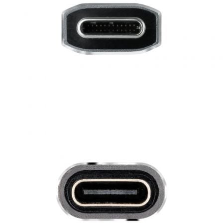 Cable Alargador USB Tipo-C 3.2 Nanocable 10.01.4501-L150-COMB/ USB Tipo-C Macho - USB Tipo-C Hembra/ 1.5m/ Negro
