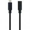 Cable Alargador USB Tipo-C 3.2 Nanocable 10.01.4501-L150/ USB Tipo-C Macho - USB Tipo-C Hembra/ 1.5m/ Negro