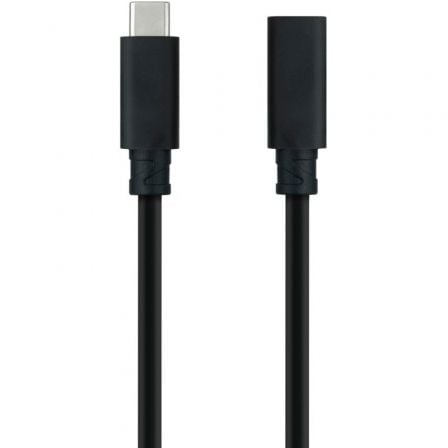 Cable Alargador USB Tipo-C 3.2 Nanocable 10.01.4501-L150/ USB Tipo-C Macho - USB Tipo-C Hembra/ 1.5m/ Negro