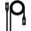 Cable USB 4.0 Nanocable 10.01.5002/ USB Tipo-C Macho - USB Tipo-C Macho/ Hasta 240W/ 40Gbps/ 1.8m/ Negro