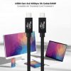 Cable USB 4.0 Nanocable 10.01.5002/ USB Tipo-C Macho - USB Tipo-C Macho/ Hasta 240W/ 40Gbps/ 1.8m/ Negro