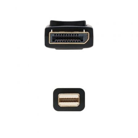 Cable Mini DisplayPort Nanocable 10.15.2402/ Mini DisplayPort Macho - DisplayPort Macho/ 2m/ Negro