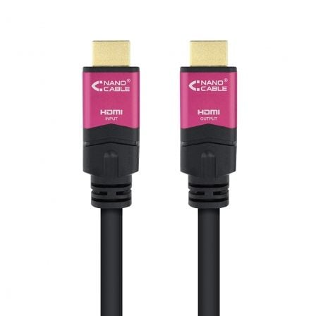 Cable HDMI 2.0 4K Nanocable 10.15.3725/ HDMI Macho - HDMI Macho/ 25m/ Negro
