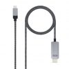 Cable Conversor Nanocable 10.15.5102/ USB Tipo-C Macho - HDMI Macho/ 1.8m/ Negro