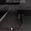 Cable Conversor Nanocable 10.16.0205/ HDMI Macho - DisplayPort Hembra/ 20cm/ Negro