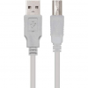 Cable USB 2.0 Impresora Nanocable 10.01.0103/ USB Tipo-B Macho - USB Macho/ 1.8m/ Beige