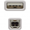 Cable USB 2.0 Impresora Nanocable 10.01.0103/ USB Tipo-B Macho - USB Macho/ 1.8m/ Beige