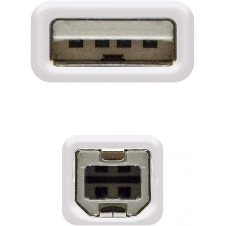 Cable Alargador USB 2.0 Nanocable 10.01.0204/ USB Macho - USB Hembra/ 3m/ Beige