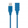 Cable Alargador USB 3.0 Nanocable 10.01.0902-BL/ USB Macho - USB Hembra/ 2m/ Azul