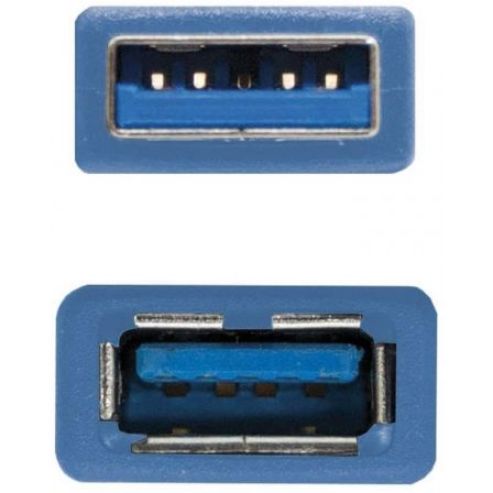 Cable Alargador USB 3.0 Nanocable 10.01.0902-BL/ USB Macho - USB Hembra/ 2m/ Azul