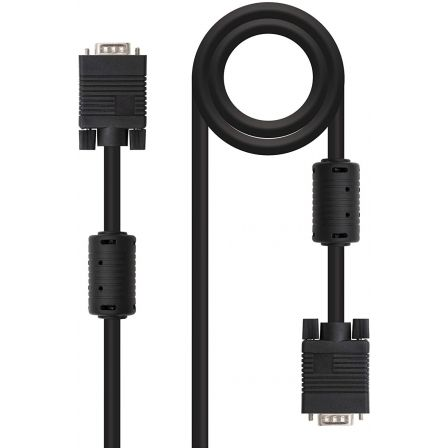 Cable SVGA Nanocable 10.15.0101/ VGA Macho - VGA Macho/ 1m/ Negro