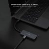Hub USB Tipo-C Nanocable 10.16.4504/ 4xUSB Tipo-C/ Gris