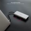 Docking Tipo-C Nanocable 10.16.4609/ 3xUSB/ 1xHDMI 4K/ 1xRJ45/ 1xLector tarjetas/ 1xUSB Tipo-C PD/ Gris