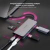 Docking Tipo-C Nanocable 10.16.4609/ 3xUSB/ 1xHDMI 4K/ 1xRJ45/ 1xLector tarjetas/ 1xUSB Tipo-C PD/ Gris