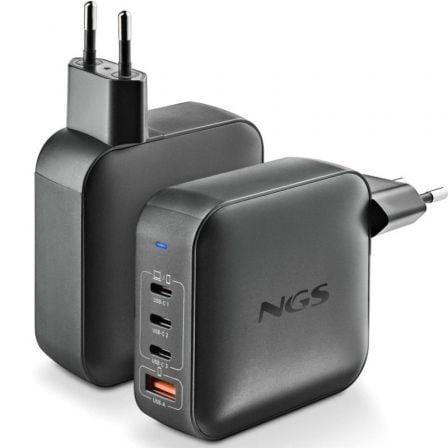 Cargador de Portátil GaN NGS BUD 165W/ 165W/ Automático/ Voltaje 5-21V