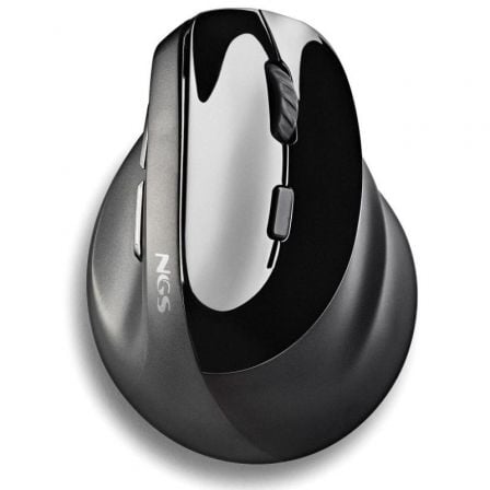 Ratón Vertical Inalámbrico NGS EVO Moksha/ Batería recargable/ Hasta 2400 DPI