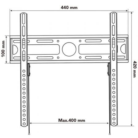 Soporte de Pared Nox Lite Wall Stand para Monitores y TV de 23-55"/ hasta 35kg