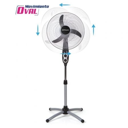 Ventilador de Pie Orbegozo SF 0156/ 60W/ Aspas 45cm/ 3 Velocidades