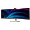 Monitor Profesional Ultraparonámico Curvo Philips 49B2U6903CH 48.8"/ Dual QHD/ Multimedia/ Regulable en altura/ Webcam/ Negro