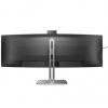 Monitor Profesional Ultraparonámico Curvo Philips 49B2U6903CH 48.8"/ Dual QHD/ Multimedia/ Regulable en altura/ Webcam/ Negro