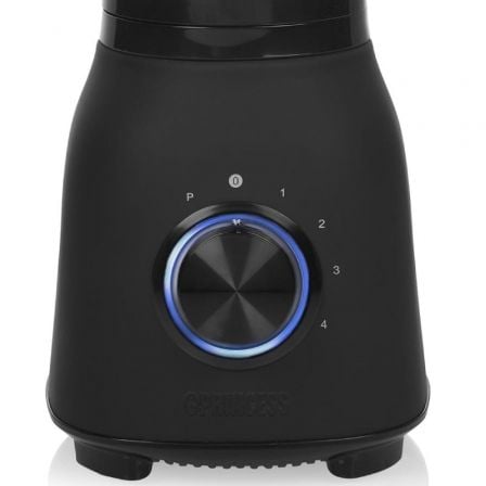 Batidora de vaso Princess Black Steel 212092/ 1000W/ 4 Velocidades/ Capacidad 1.5L