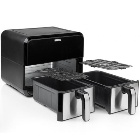 Freidora por Aire Airfryer / Sin Aceite Princess Double Basket Airfryer 182074/ 2400W/ Capacidad 8L