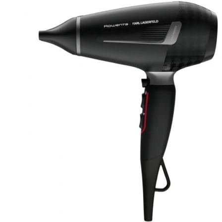 Secador Rowenta K/PRO Stylist Karl Lagerfeld/ 2200W/ Iónico/ Negro